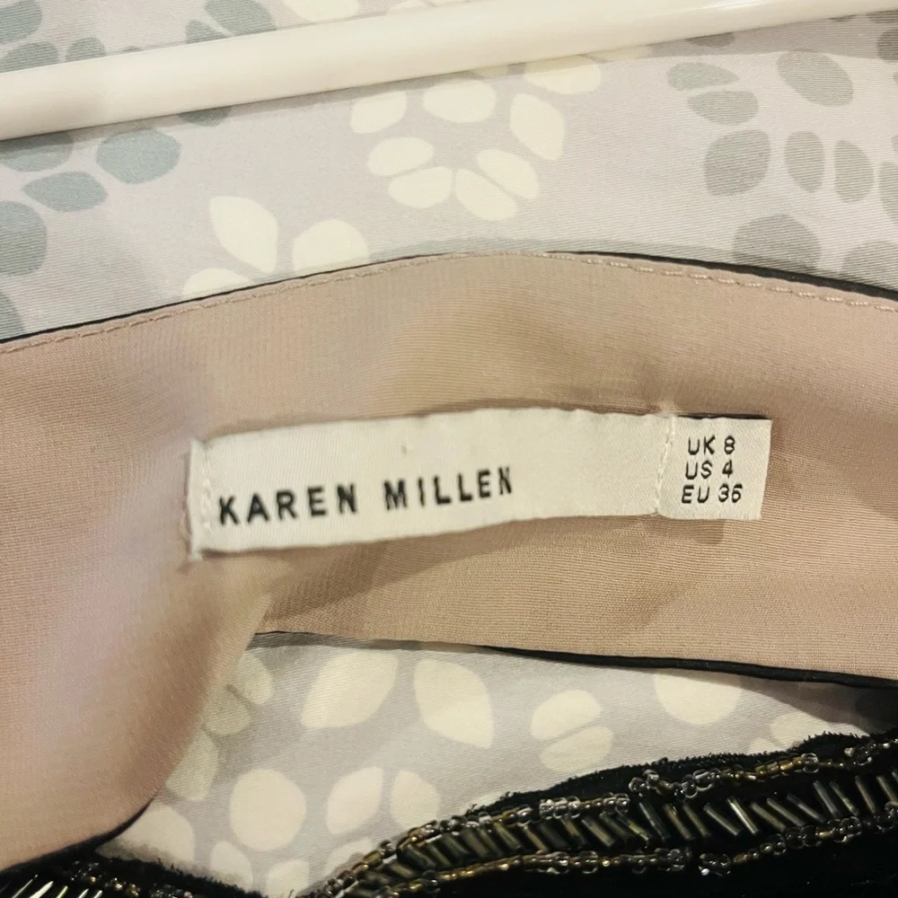 Karen Millen Black Beaded Dress - Picture 2 of 5